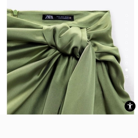 ZARA SATIN KNOTTED MIDI MAXI SKIRT SIZE L - Picture 5 of 14